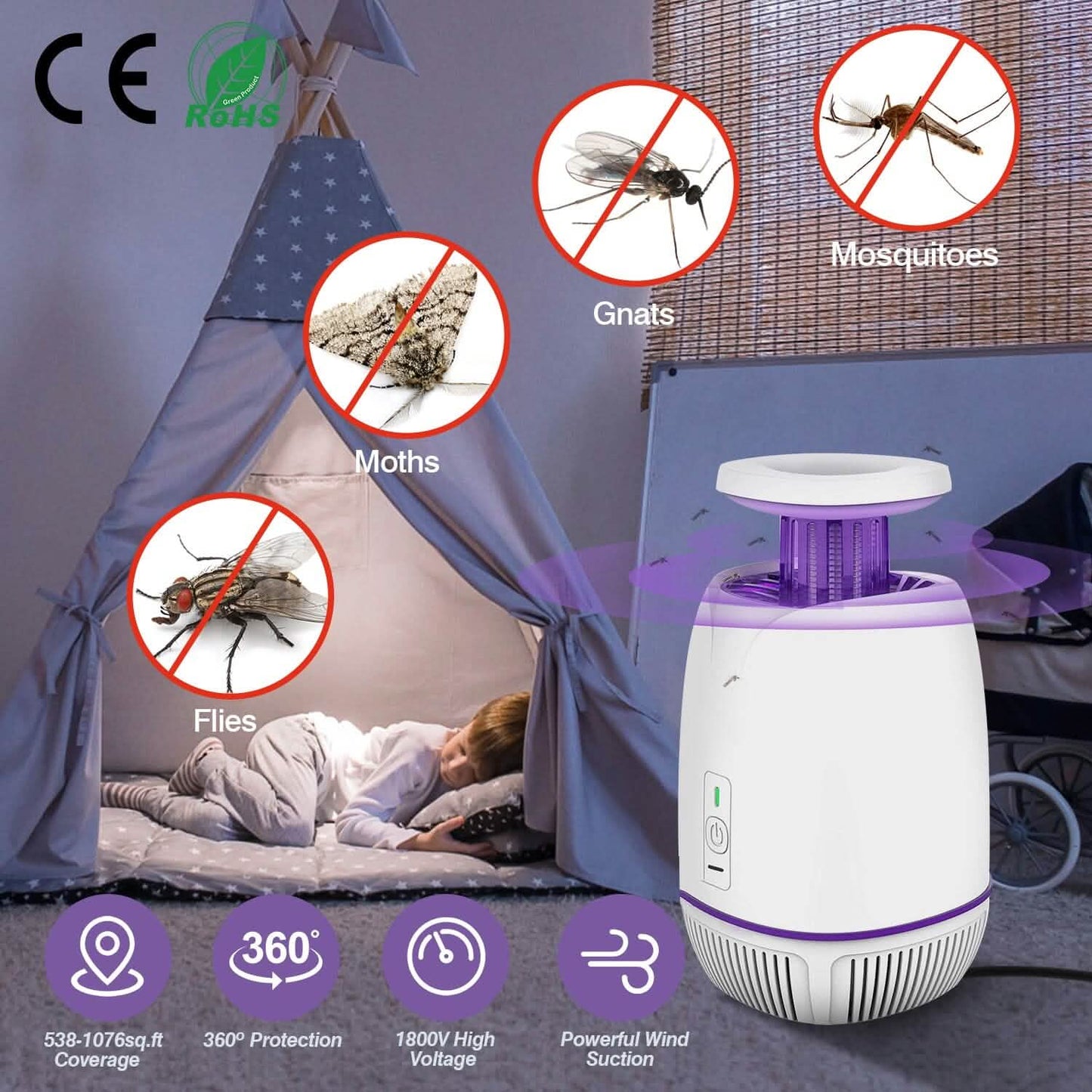 Plug-in Mosquito Zapper Max 10 with 3 Modes