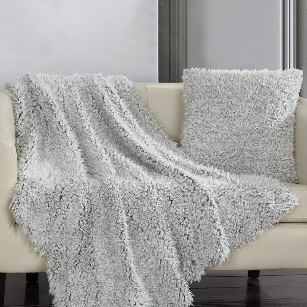 Plush Throw Blanket and Pillow Set