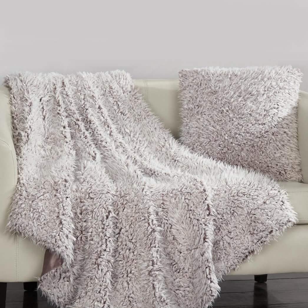 Plush Throw Blanket and Pillow Set