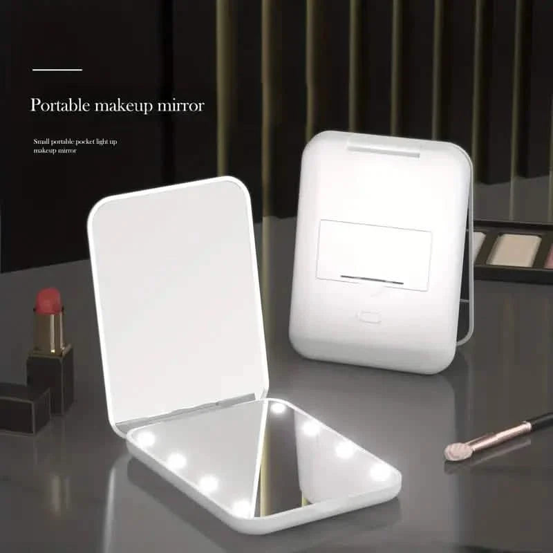 Pocket Mirror, 1X/3X Magnification LED Compact Travel Makeup Mirror