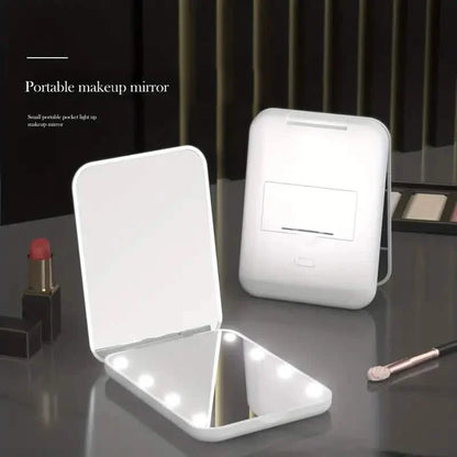 Pocket Mirror, 1X/3X Magnification LED Compact Travel Makeup Mirror