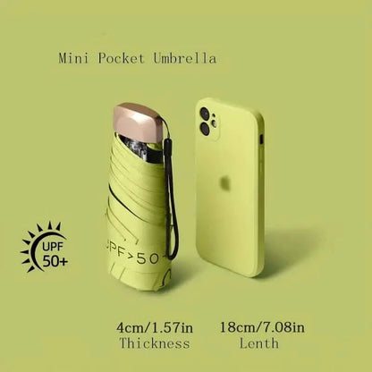 Pocket Windproof UV50 Anti-sunburn Rain Umbrella