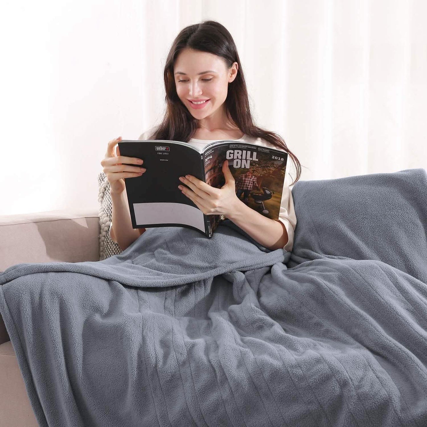 Polar Fleece Full Body Warming Premium Microfiber Sofa Blankets
