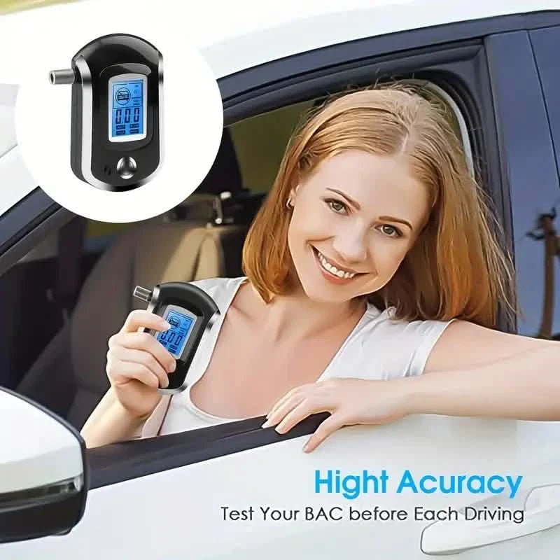 Police-Grade Breathalyzer with LCD Display - AT6000 Alcohol Tester