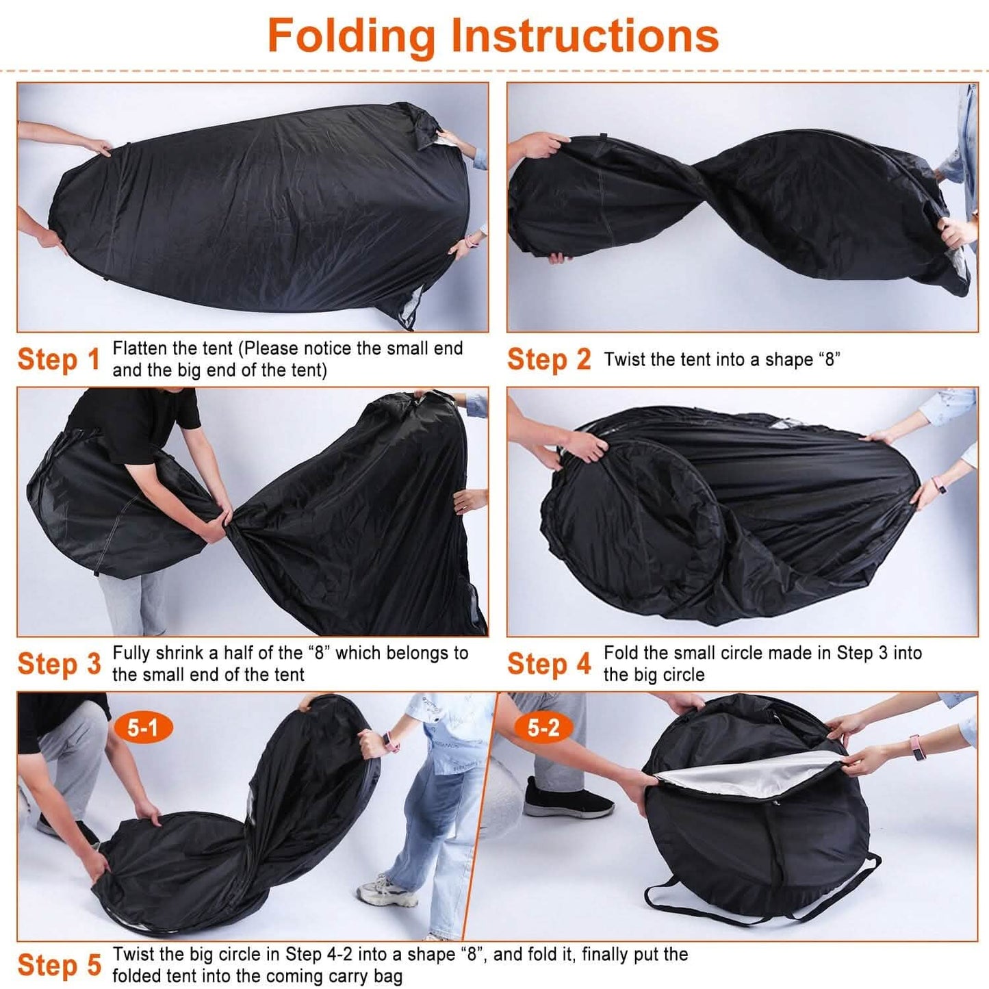 Pop Up Privacy Foldable Tent with Carry Bag