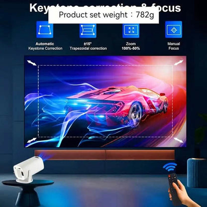 Portable 4K Mini Projector 180° Rotation