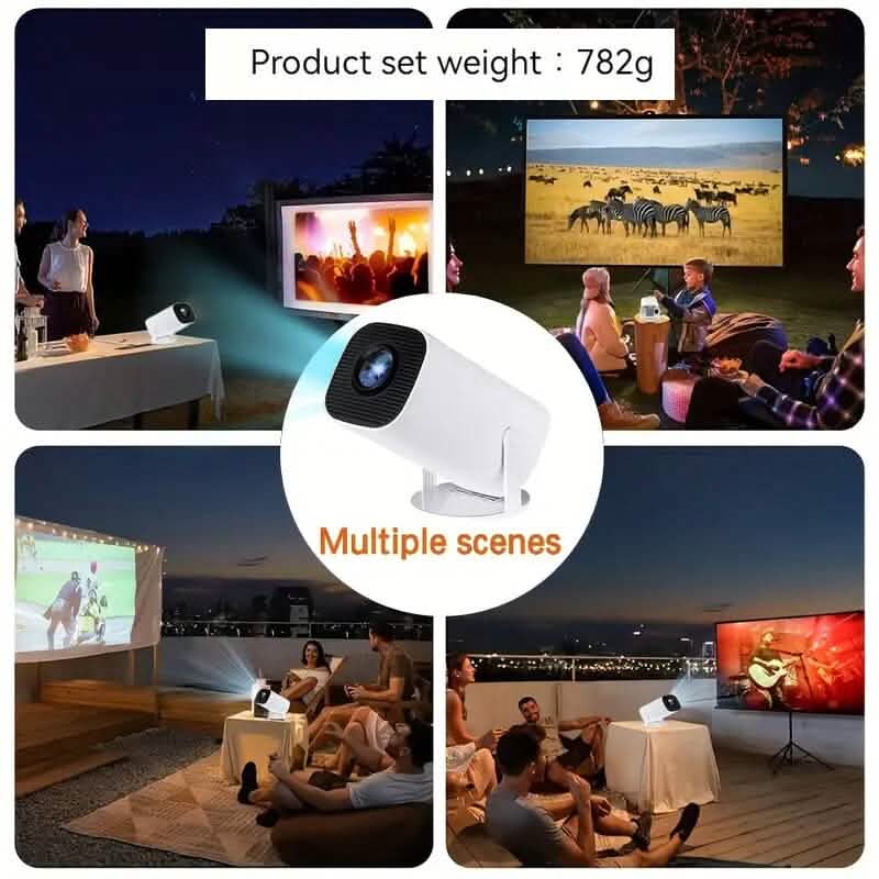 Portable 4K Mini Projector 180° Rotation