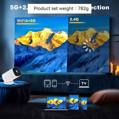 Portable 4K Mini Projector 180° Rotation