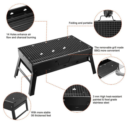 Portable Barbecue Grill Foldable Charcoal