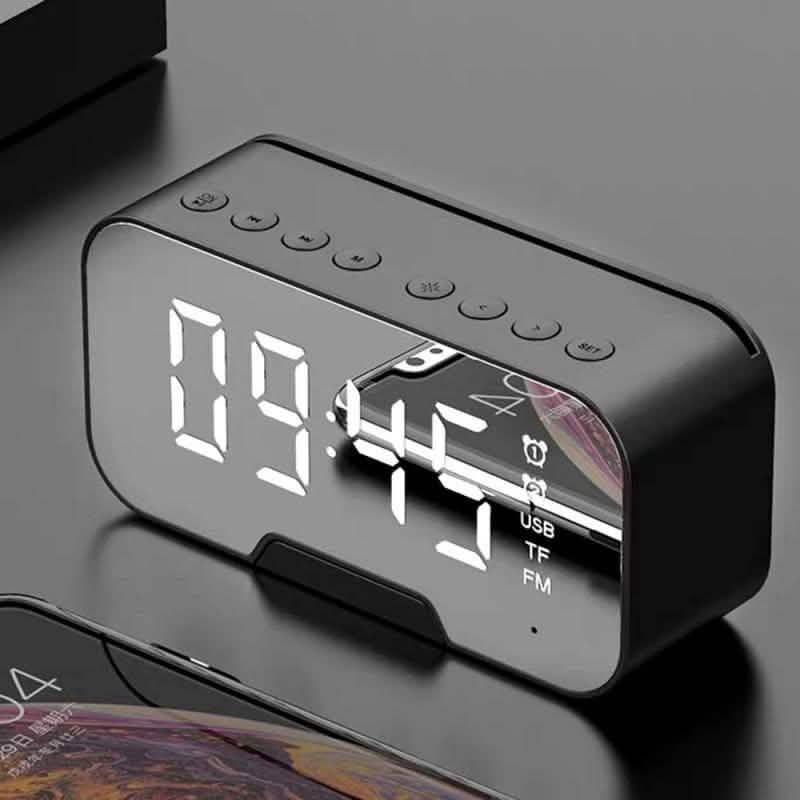 Portable Bluetooth Speaker Mirror Alarm Clock