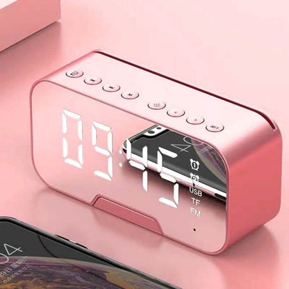 Portable Bluetooth Speaker Mirror Alarm Clock