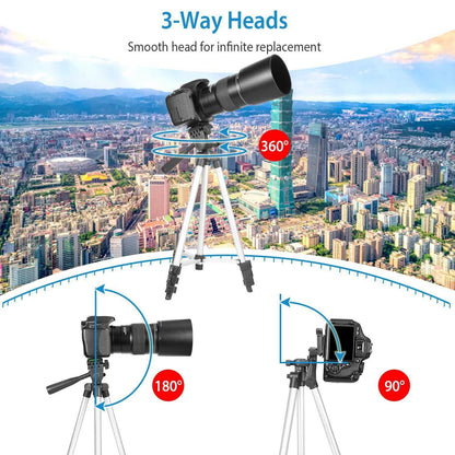 Portable Camera Tripod 45" Adjustable Camera Stand