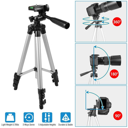 Portable Camera Tripod 45" Adjustable Camera Stand