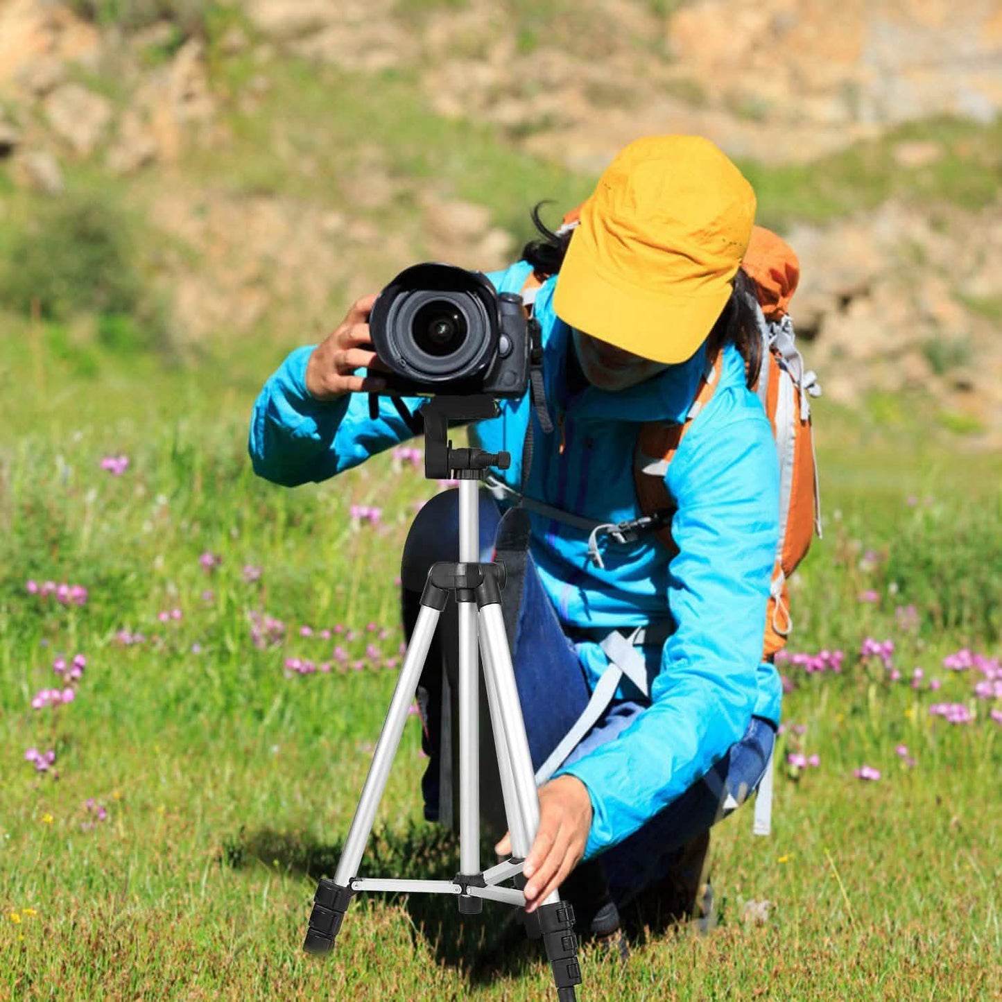 Portable Camera Tripod 45" Adjustable Camera Stand
