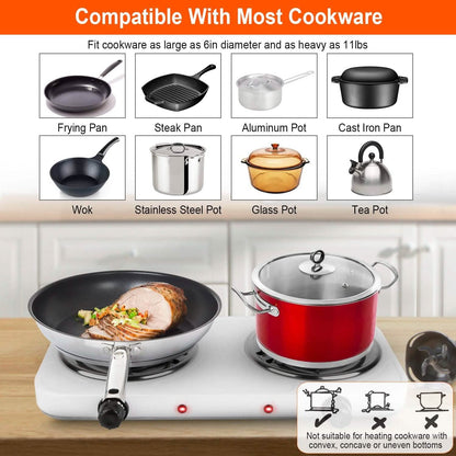 Portable Coil Heating Hot Plate Stove Countertop