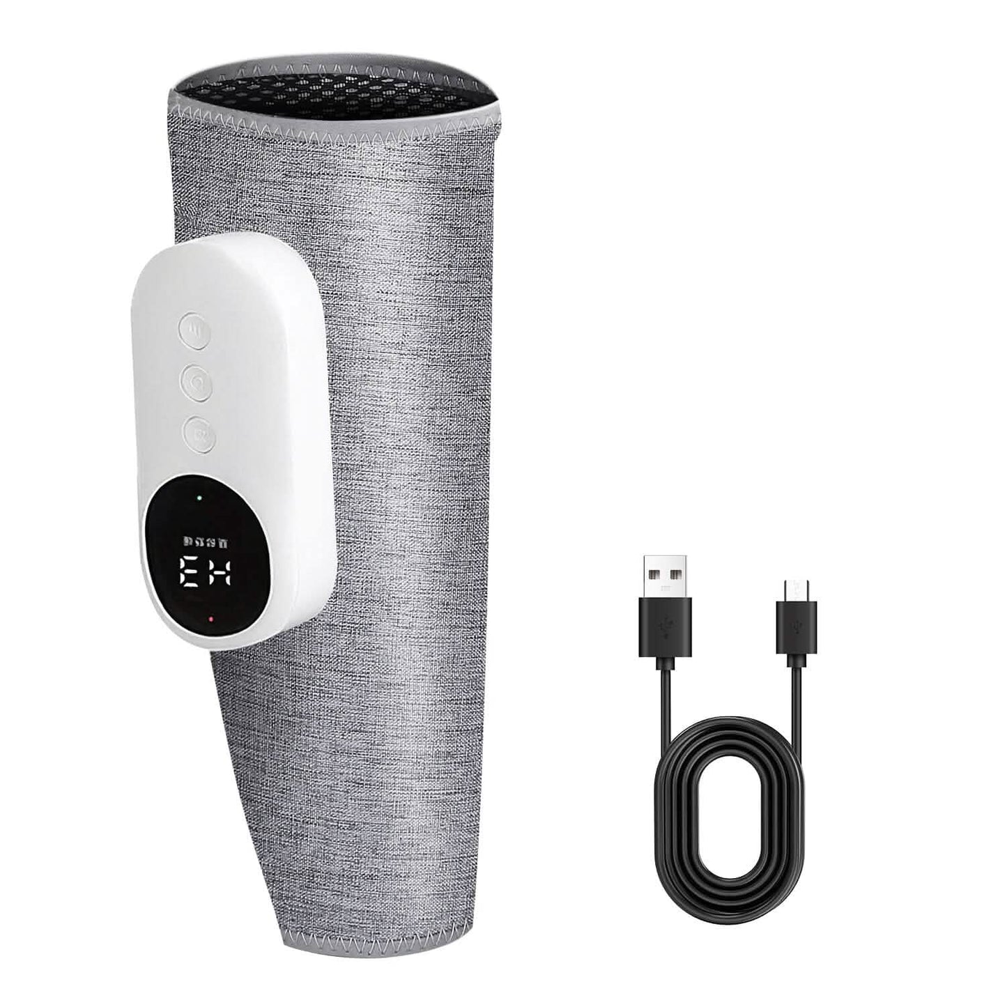 Portable Cordless Rechargeable Air Leg Compression Massage Adjustable Wrap with 3 Modes Intensities Heating Function