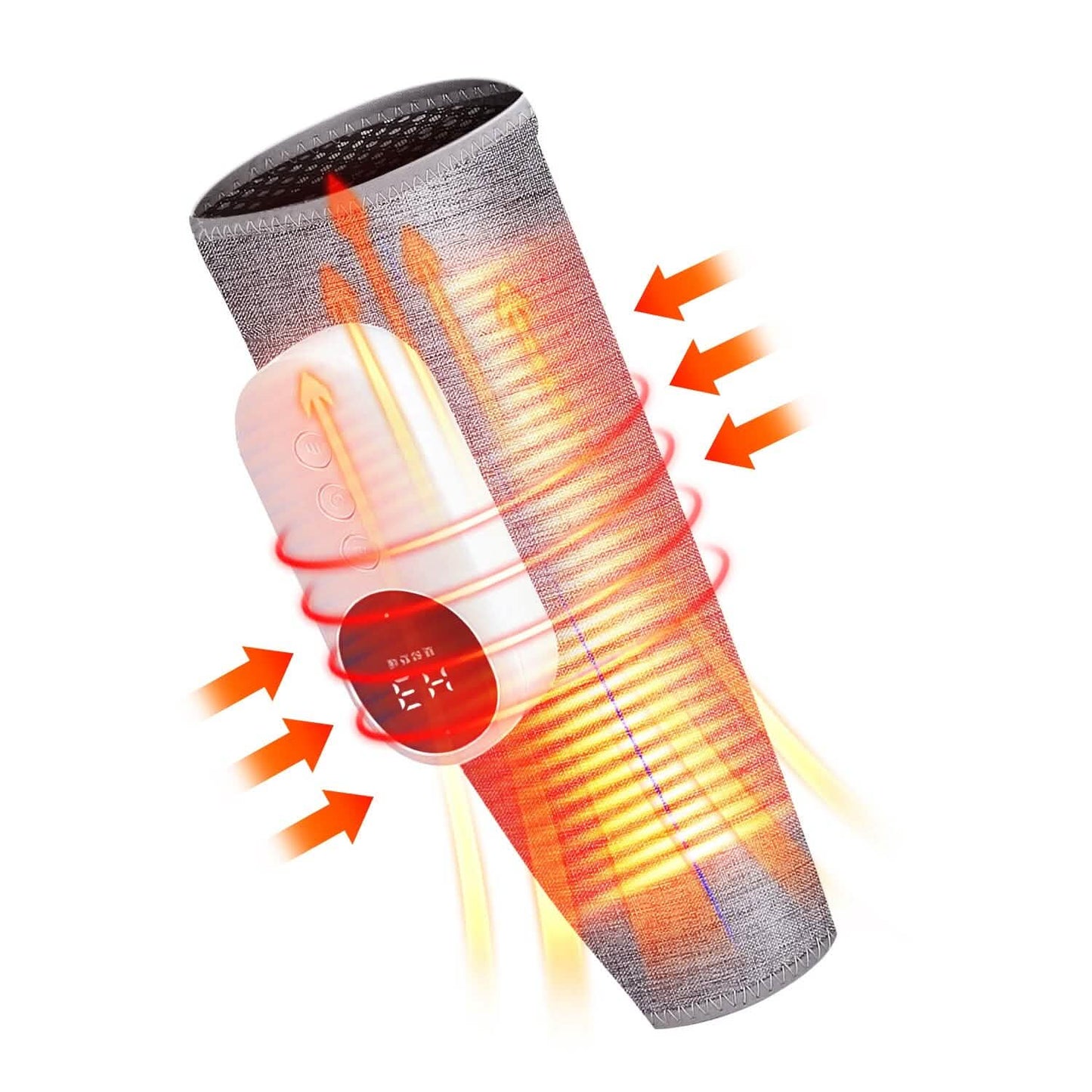 Portable Cordless Rechargeable Air Leg Compression Massage Adjustable Wrap with 3 Modes Intensities Heating Function