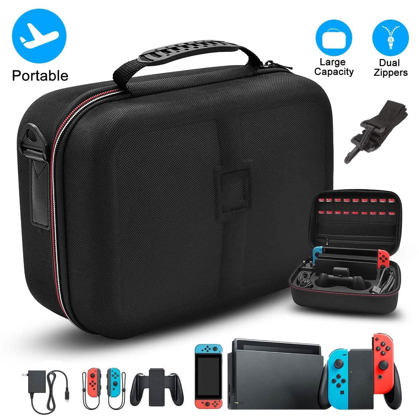 Portable Deluxe Carrying Case for Nintendo Switch