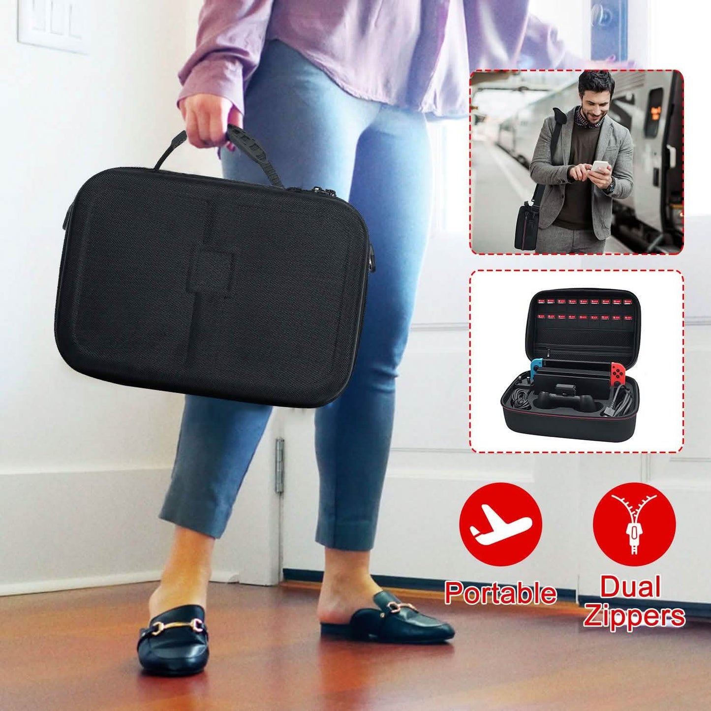 Portable Deluxe Carrying Case for Nintendo Switch