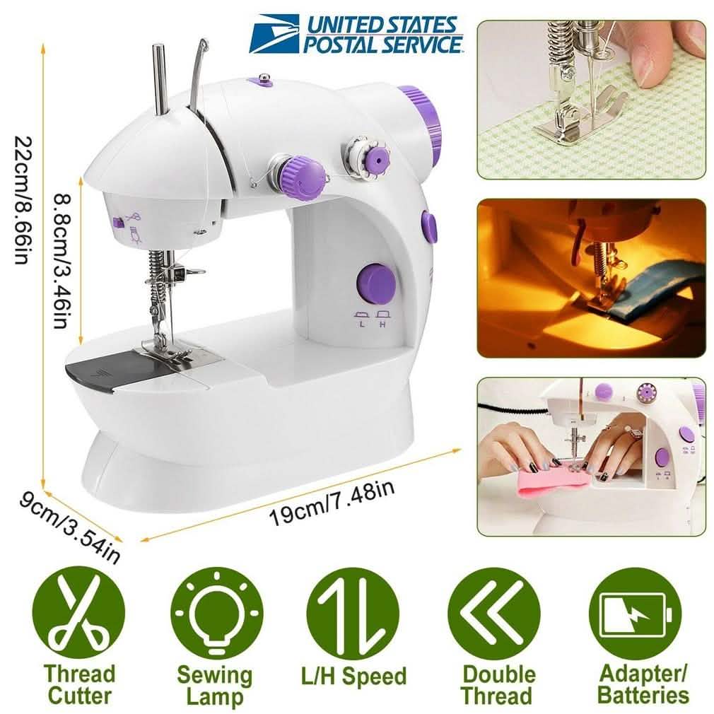 Portable Electric Sewing Machine w/ Foot Pedal LED Light