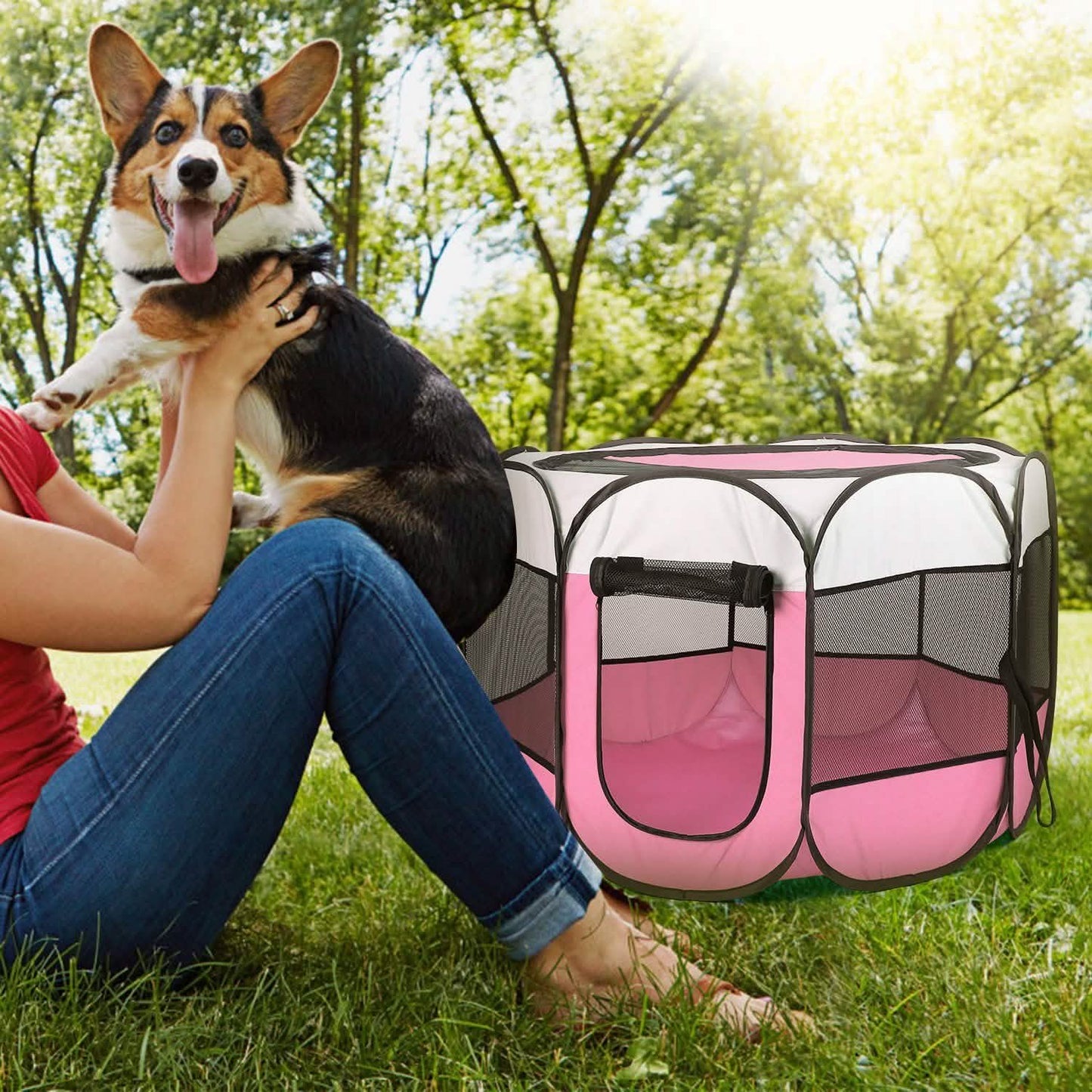 Portable Foldable Pet Playpen For Dogs Cats Other Pets