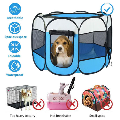 Portable Foldable Pet Playpen For Dogs Cats Other Pets