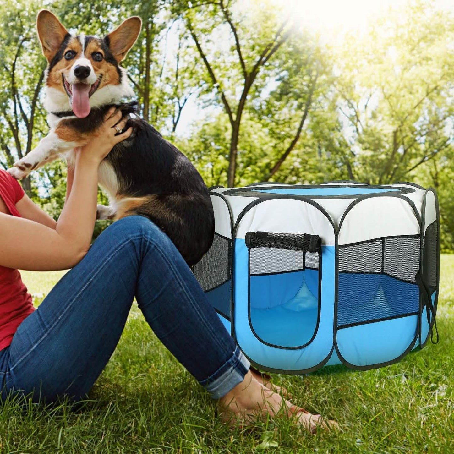 Portable Foldable Pet Playpen For Dogs Cats Other Pets