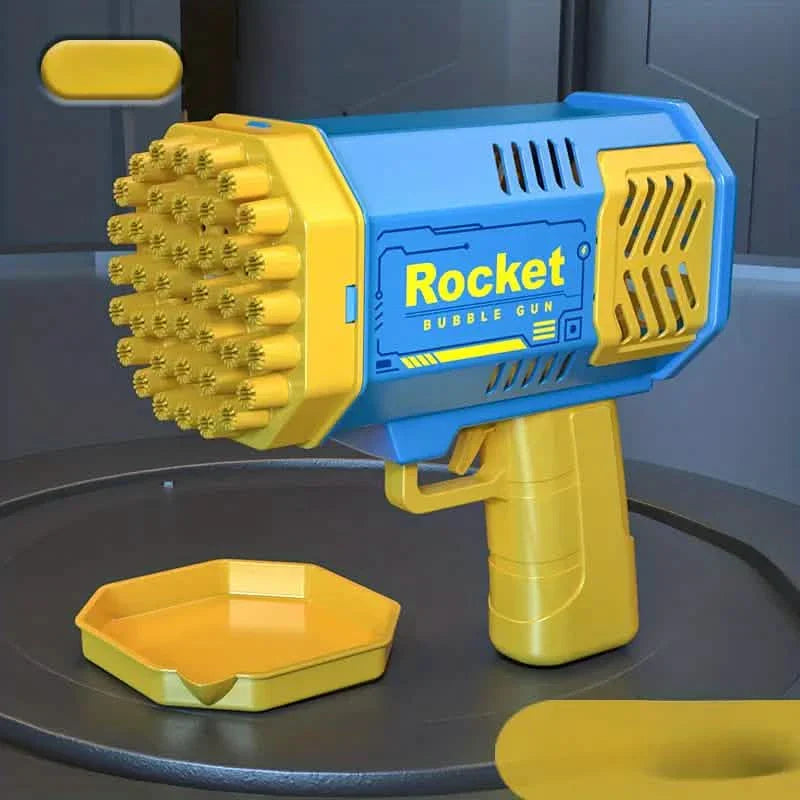 Portable Handheld Automatic Electric 40 Holes Rocket Launcher Bubble Gun with LED Light