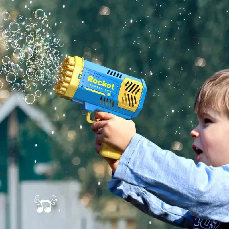 Portable Handheld Automatic Electric 40 Holes Rocket Launcher Bubble Gun with LED Light