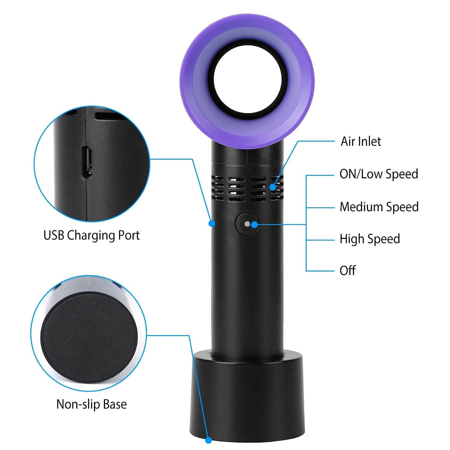 Portable Handheld Bladeless Fan