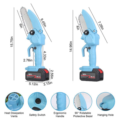 Portable Handheld Cordless Small Chain Saw Battery Powered