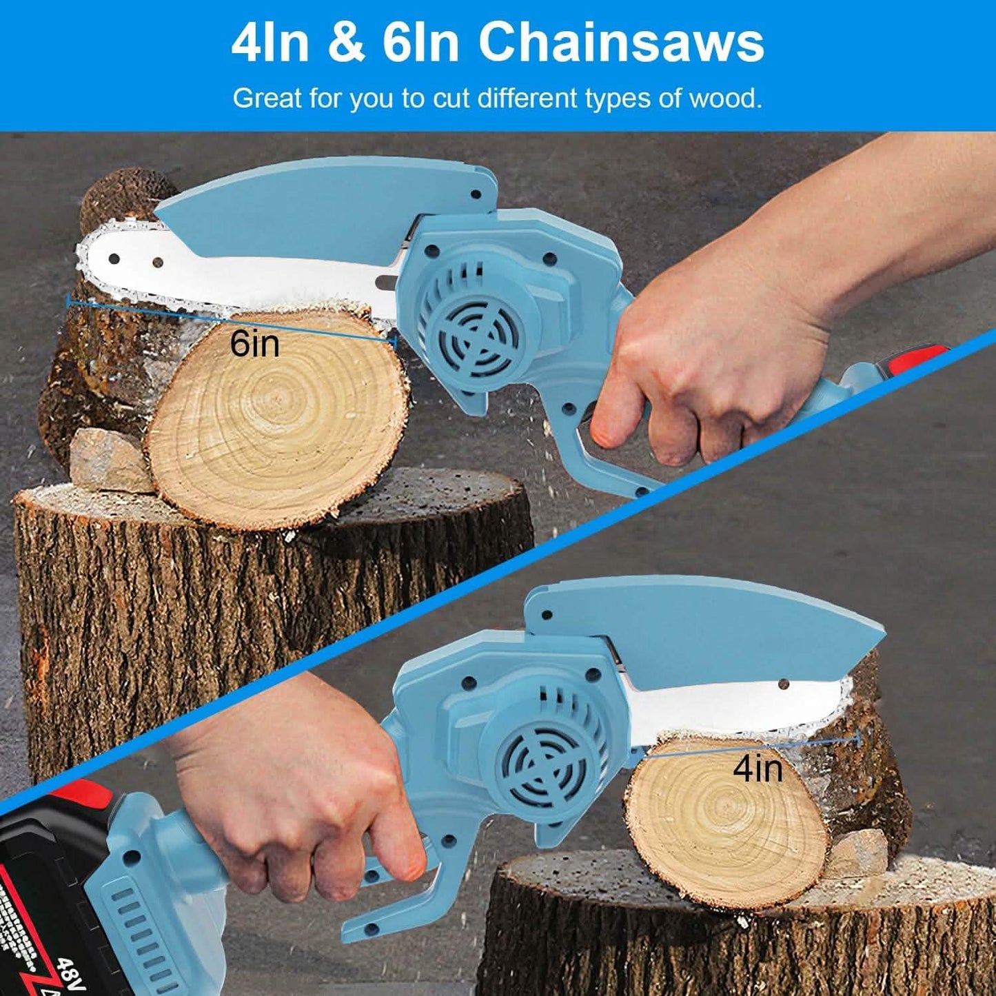 Portable Handheld Cordless Small Chain Saw Battery Powered