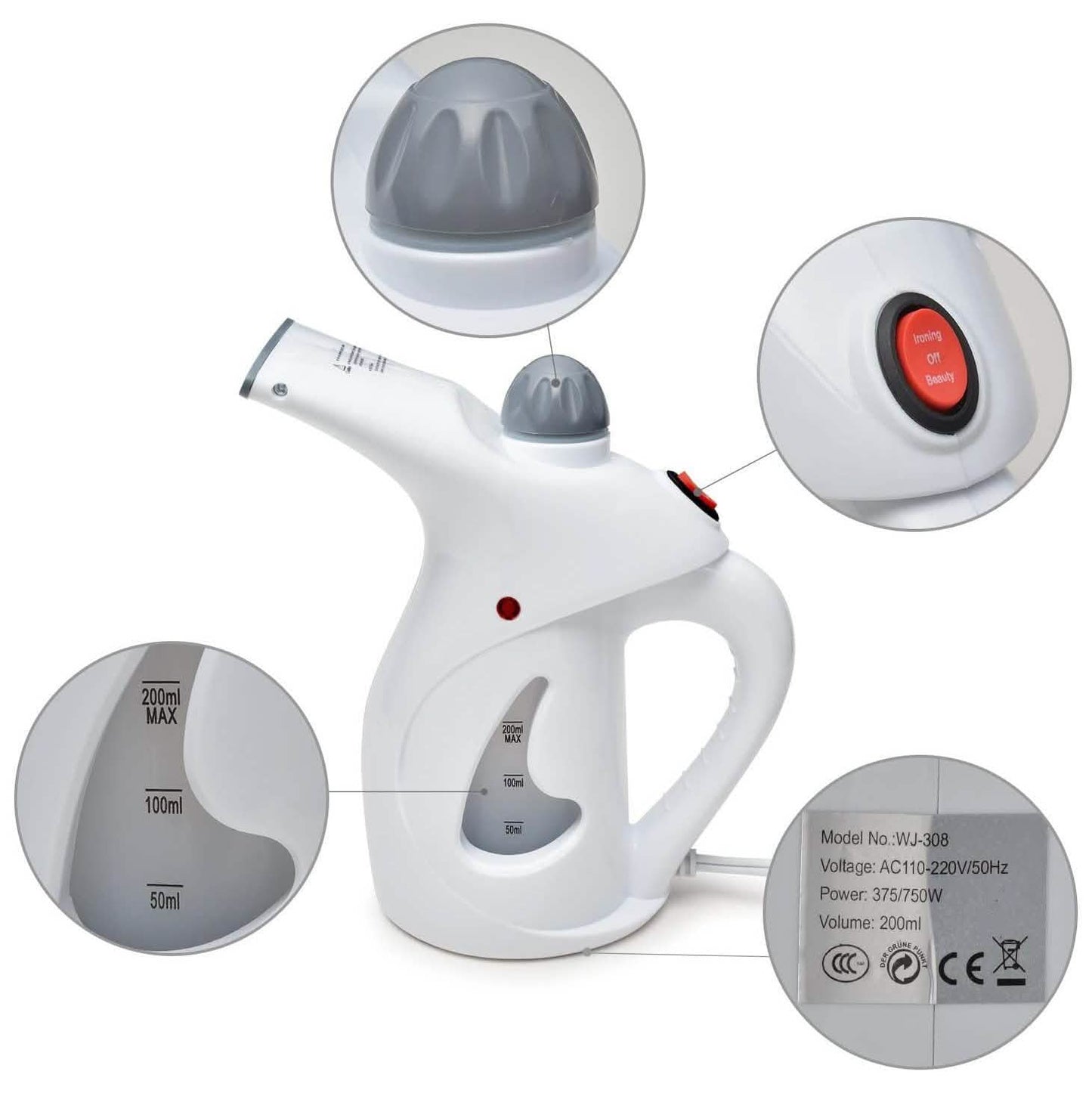 Portable Handheld Garment Fabric Clothes Steam Cleaner