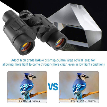 Portable HD Binoculars with Shoulder Strap Bag