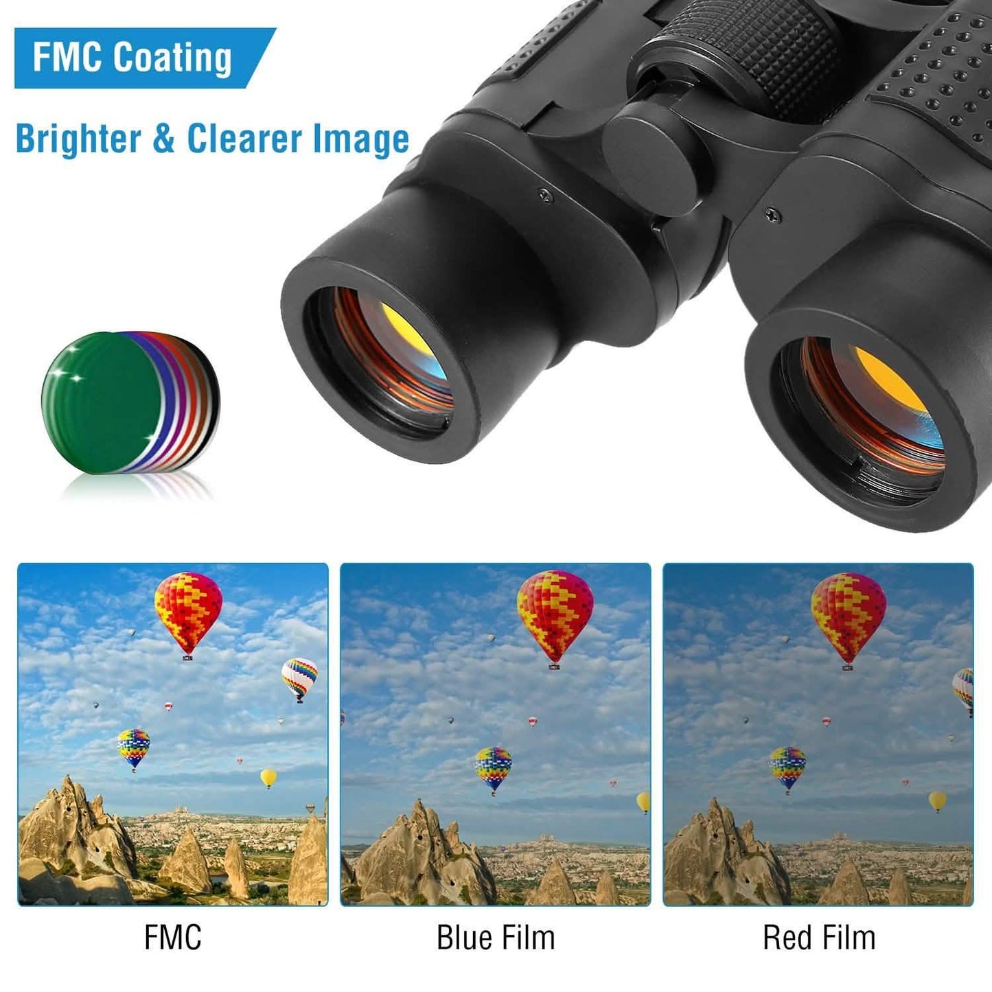 Portable HD Binoculars with Shoulder Strap Bag