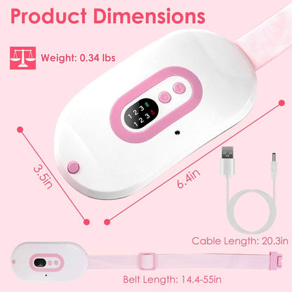 Portable Heating Pad For Cramps Fast Heating with 3 Heat Levels and 3 Massage Modes
