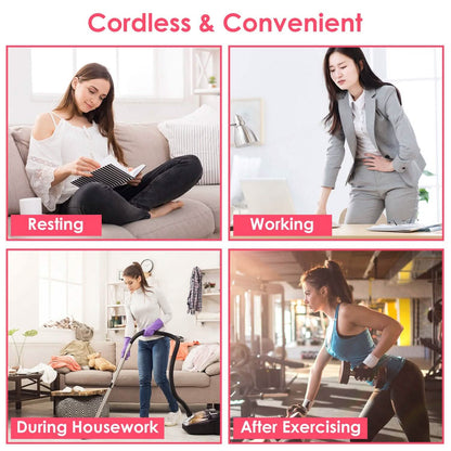 Portable Heating Pad For Cramps Fast Heating with 3 Heat Levels and 3 Massage Modes
