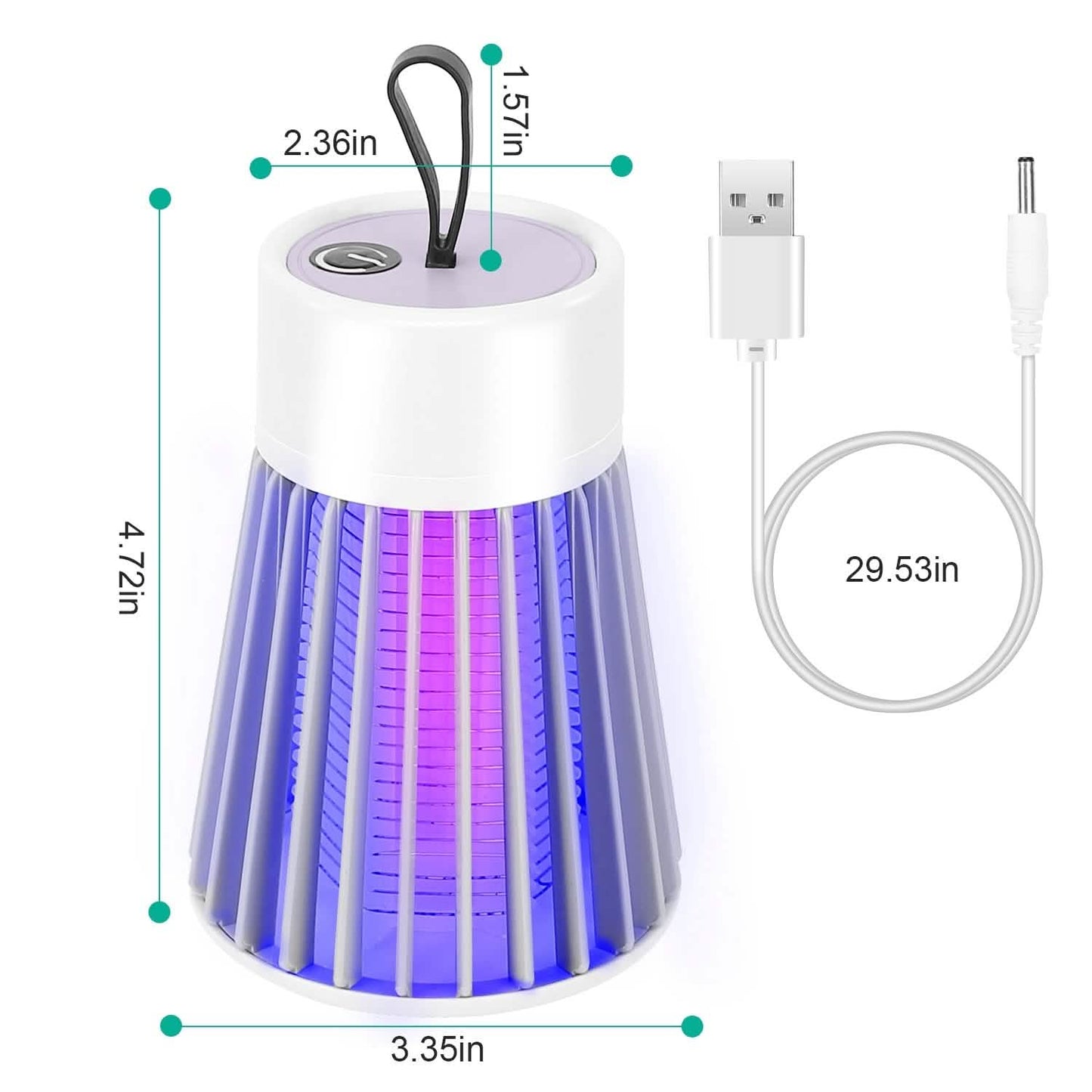 Portable LED Electric Bug Zapper Mosquito Insect Killer Lamp