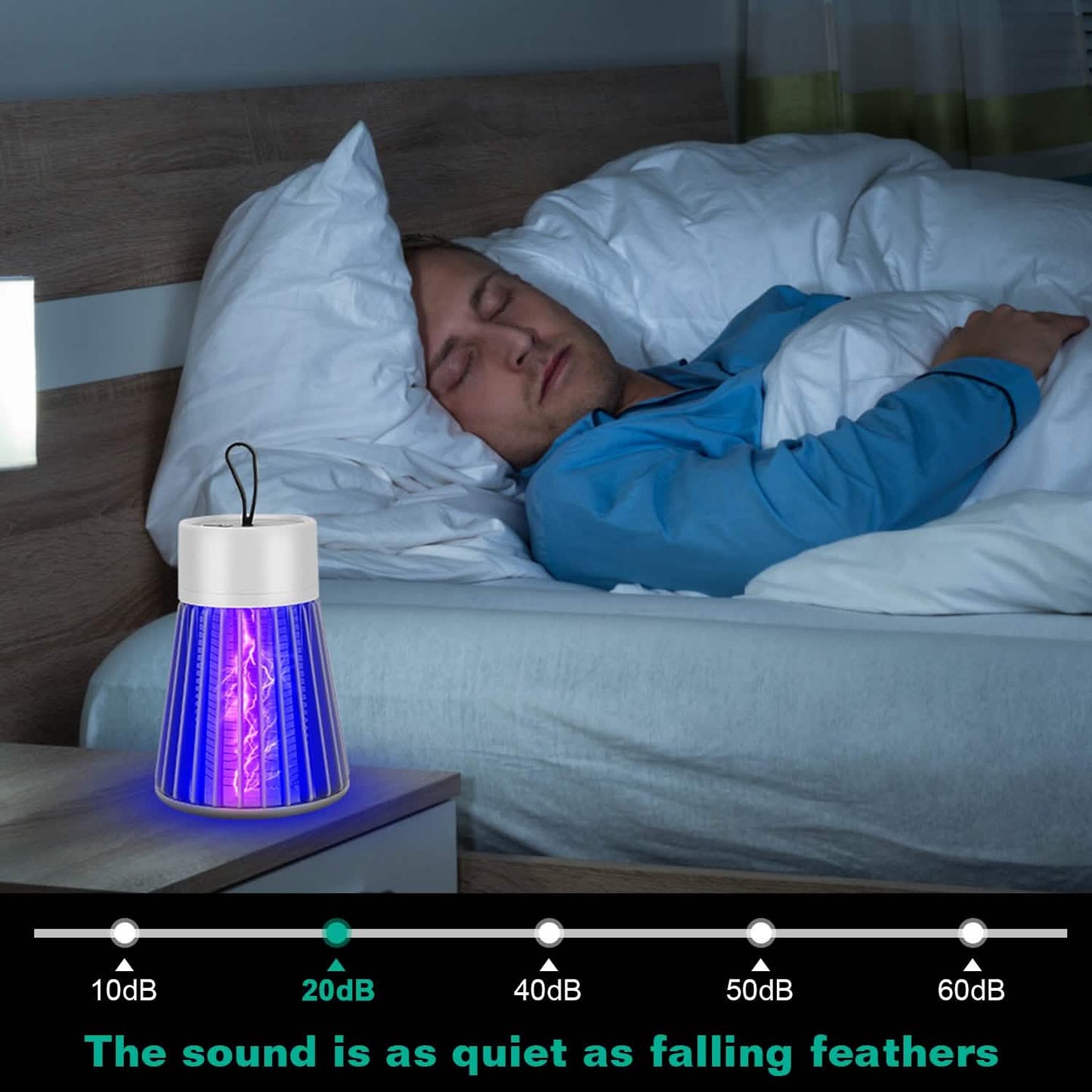Portable LED Electric Bug Zapper Mosquito Insect Killer Lamp