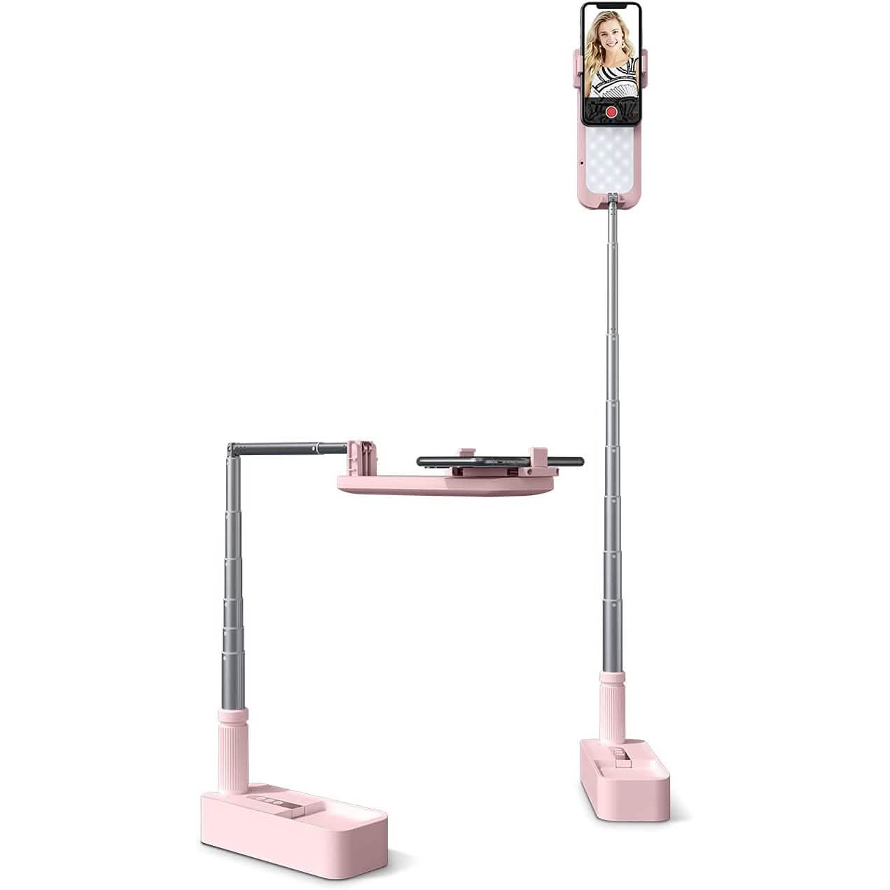 Portable Phone Holder with LED Dimmable Light
