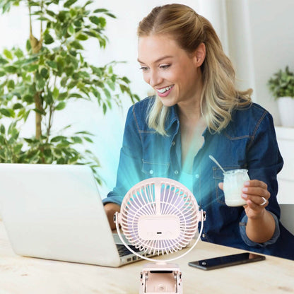Portable Quiet Rechargeable Clip-On Fan