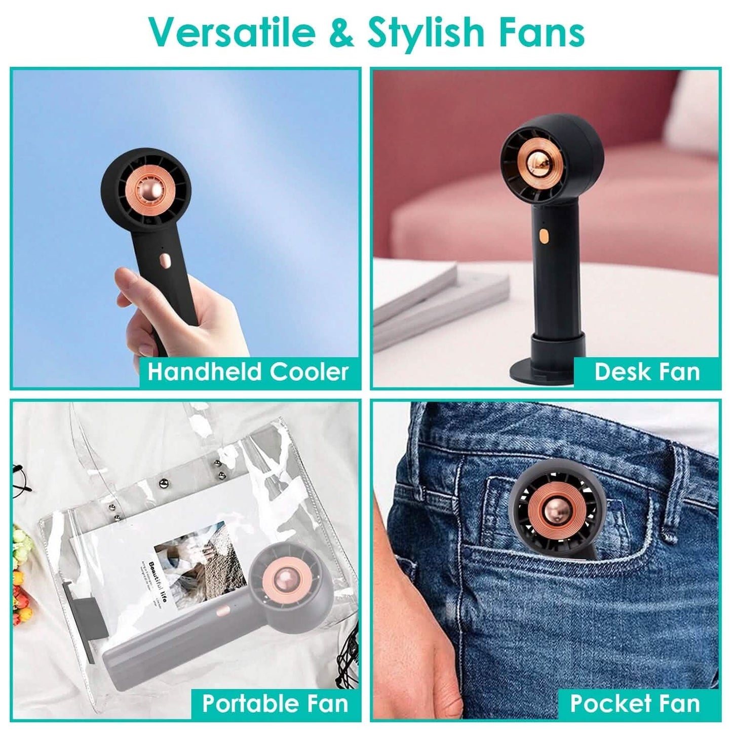 Portable Rechargeable Handheld Fan