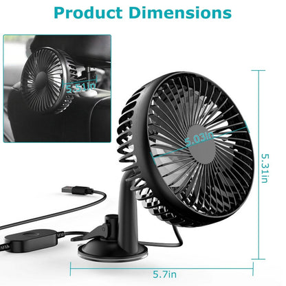 Portable Rotatable Car Cooling Fan