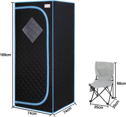 Portable Sauna Tent with Heating Foot Pad and Portable Chair