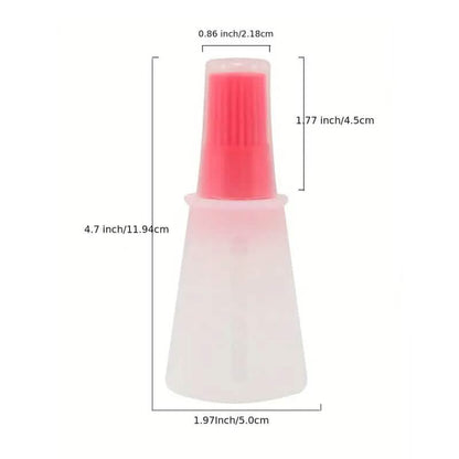 Portable Silicone Oil Bottle with Brush