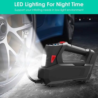 Portable Tire Inflator 120 PSI Maximum 90W Powered Tire Pump with Digital Display LED