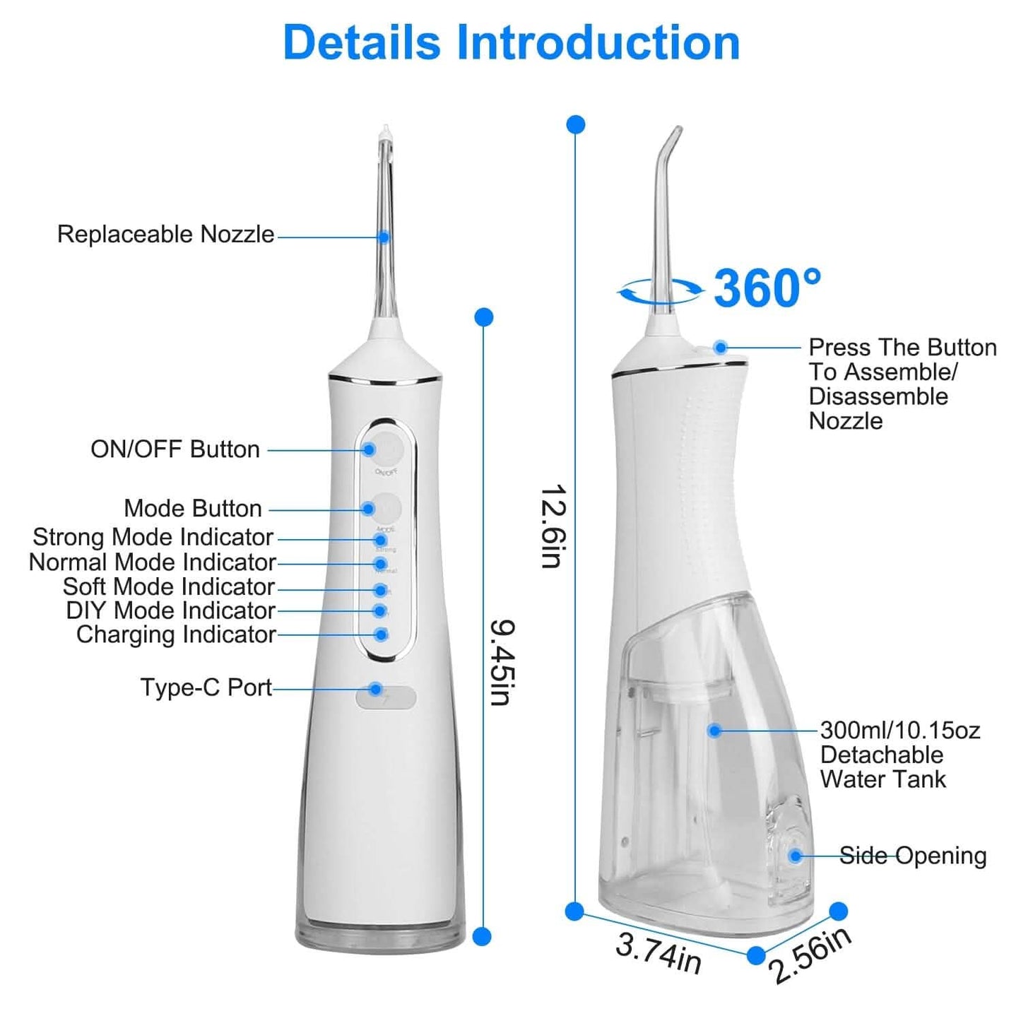 Portable Water Dental Flosser