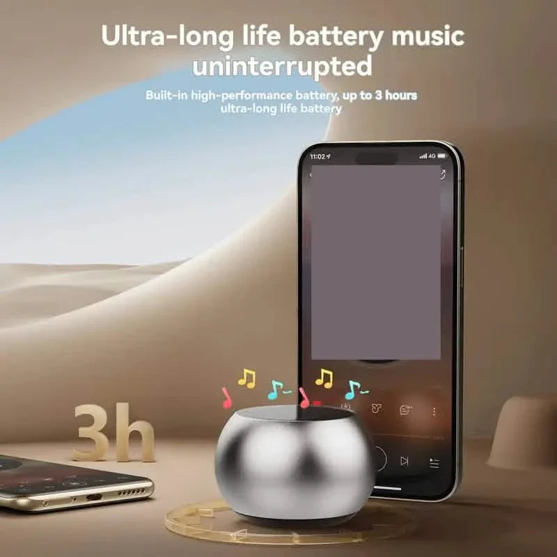 Portable Wireless Mini Speaker with Built-in Microphone and Hands-Free Calling