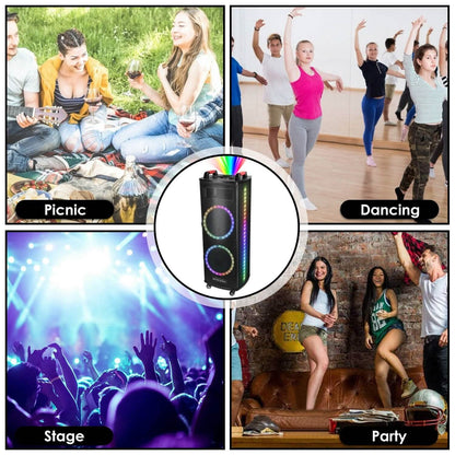 Portable Wireless Party Speaker Colorful Lights DJ PA System