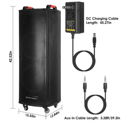 Portable Wireless Party Speaker Colorful Lights DJ PA System
